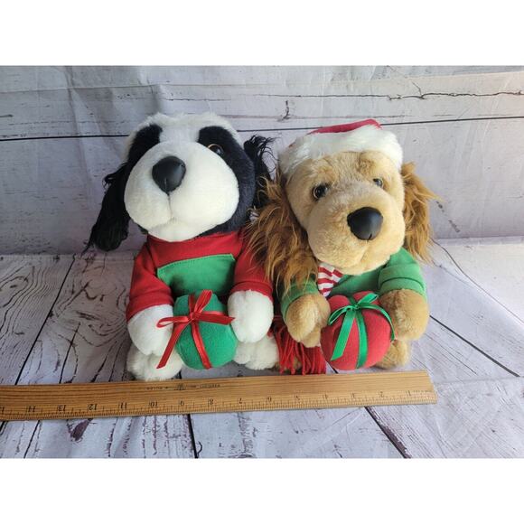 TL Toys Christmas Carol Singing Animated Spaniel Dogs WORKS JC Penney Music - Picture 9 of 9